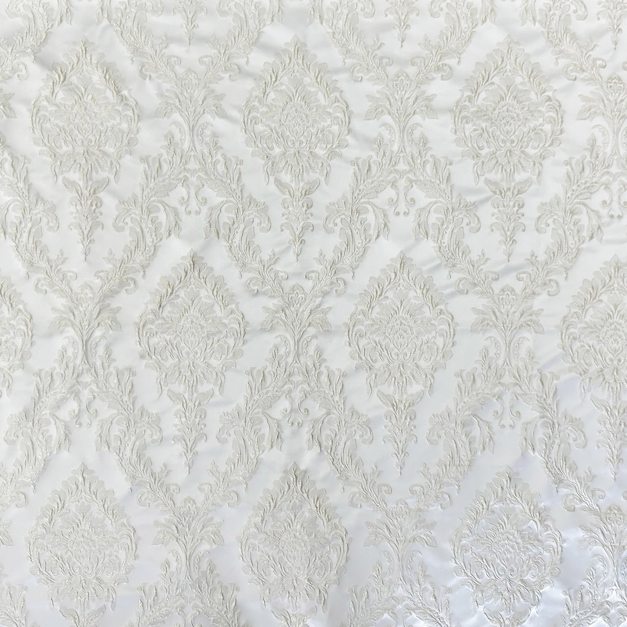 Avignon Shiny Floral Damask Jacquard Fabric | 10 Colors – Classic ...