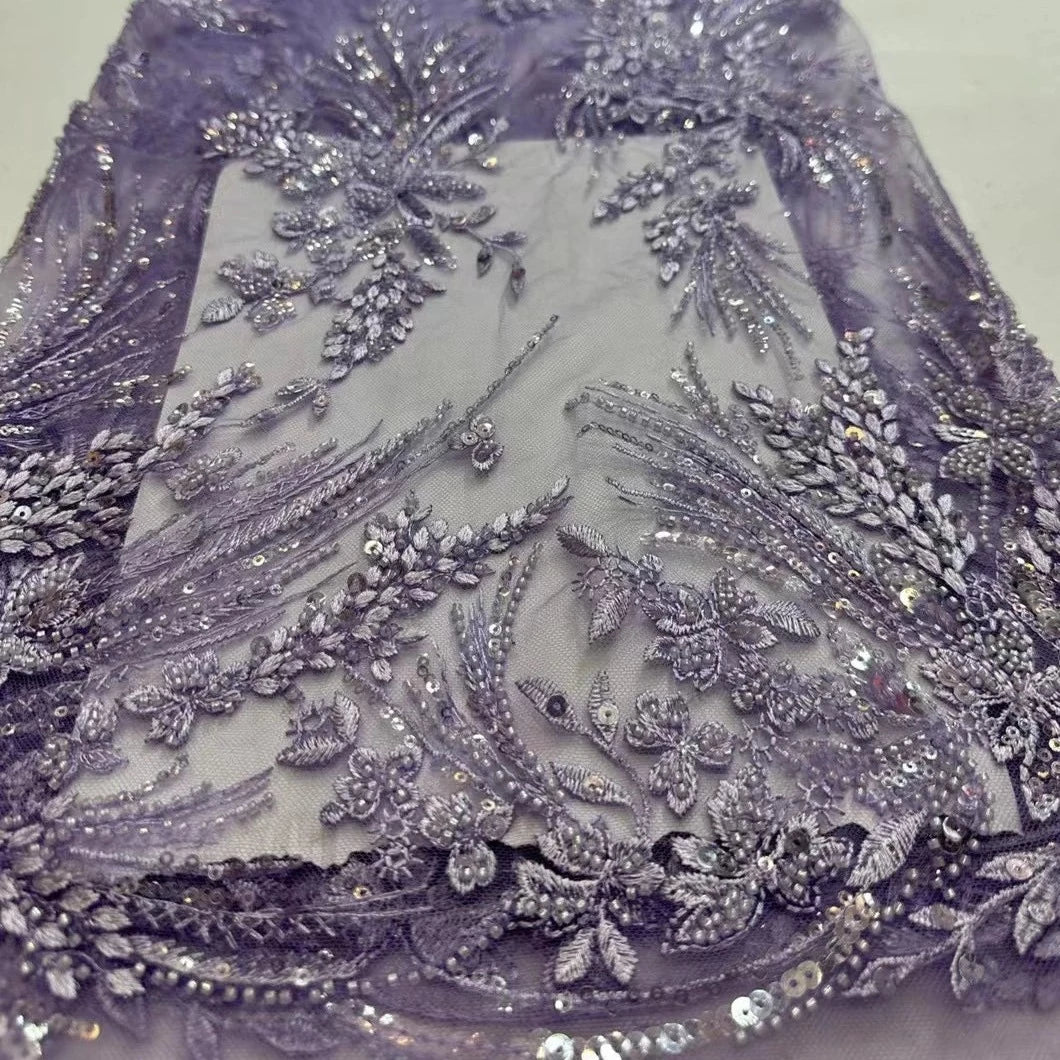 5 YARDS / 10 COLORS / Kialmore Floral Sequin Beaded Embroidery Tulle M   Classic Modern Fabrics