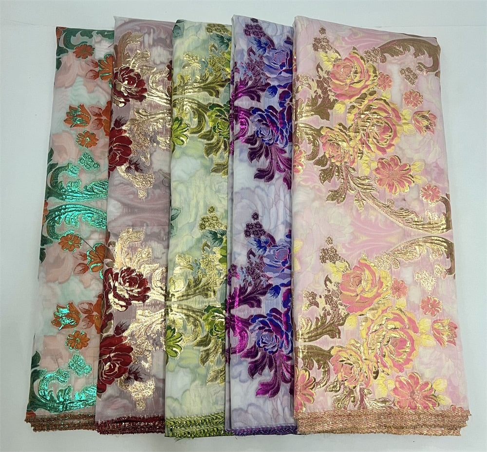 5 YARDS / 5 COLORS / Resso Semi Sheer Floral Viscose Jacquard Woven Fa   Classic Modern Fabrics