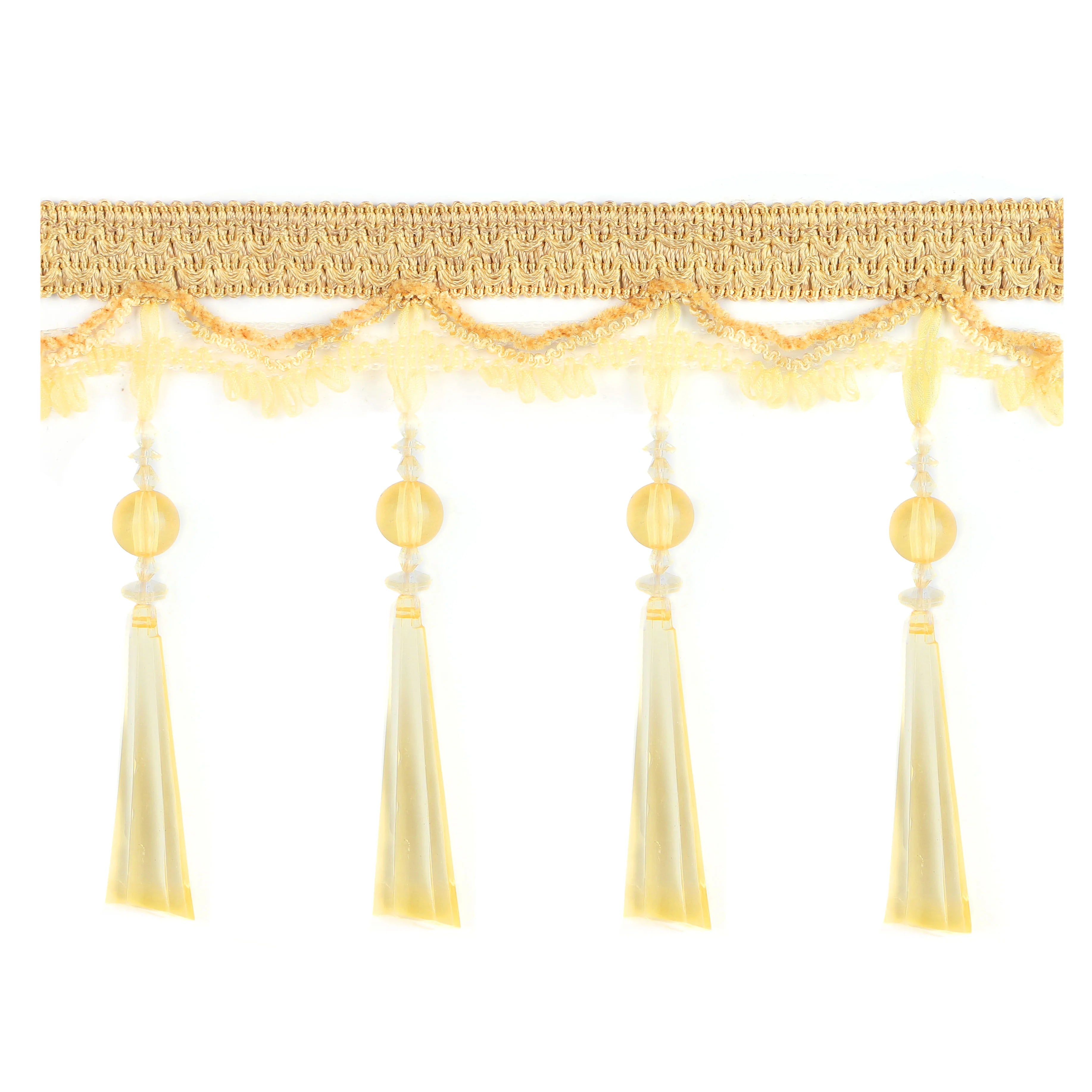 6 Yards 7 Colors Leroy Beaded Ball Tassel Fringe Trim Photo Inspiration