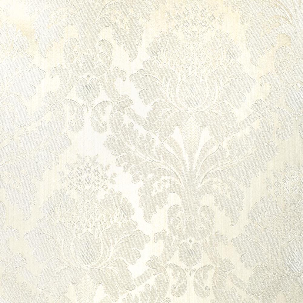 Lustrous Ivory Hand Woven Fine 100% Silk Damask -  Hong Kong