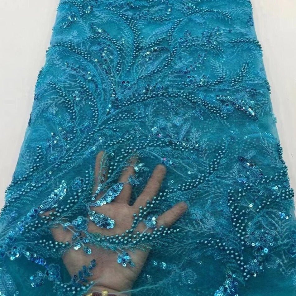 YARDS 20 COLORS Baya Floral Beaded Embroidery Sequin Mesh