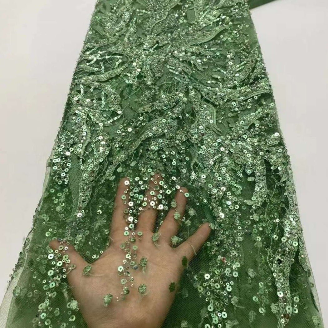 5 YARDS / 7 COLORS / Abstract Sequin Beaded Embroidery Glitter Mesh Lace Party Prom Bridal Dress Fabric 5 YARDS / 7 COLORS / Abstract Sequin Beaded Embroidery Glitter Mesh Lace Party Prom Bridal Dress Fabric