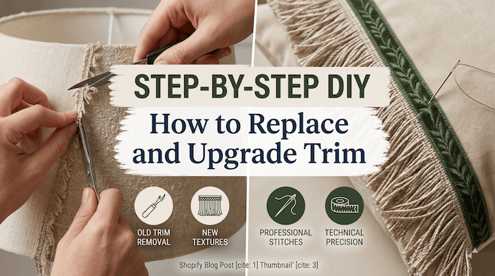 Step-by-Step DIY: How to Replace and Upgrade the Trim on an Old Lampshade or Pillow