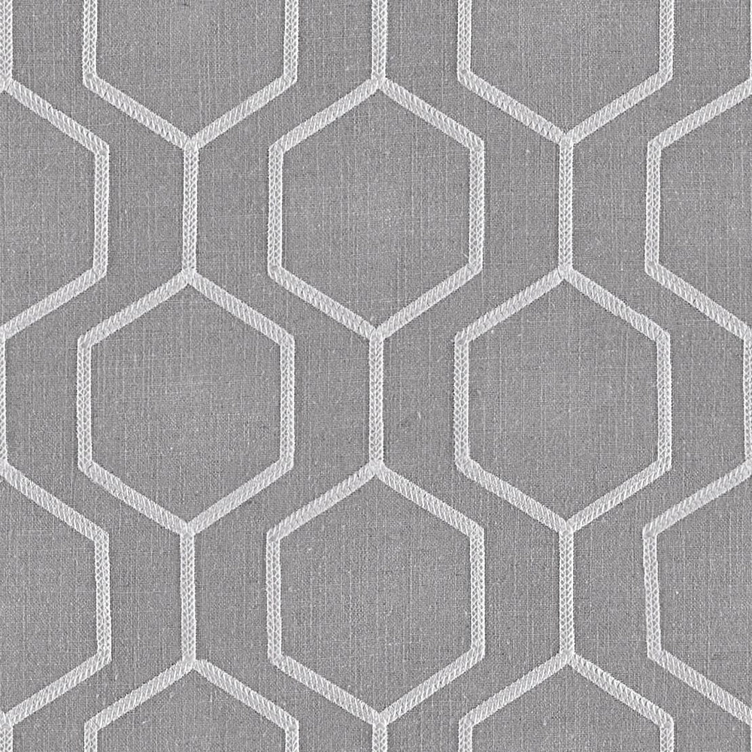 MIRANO Hexagon Embroidery Linen Fabric
