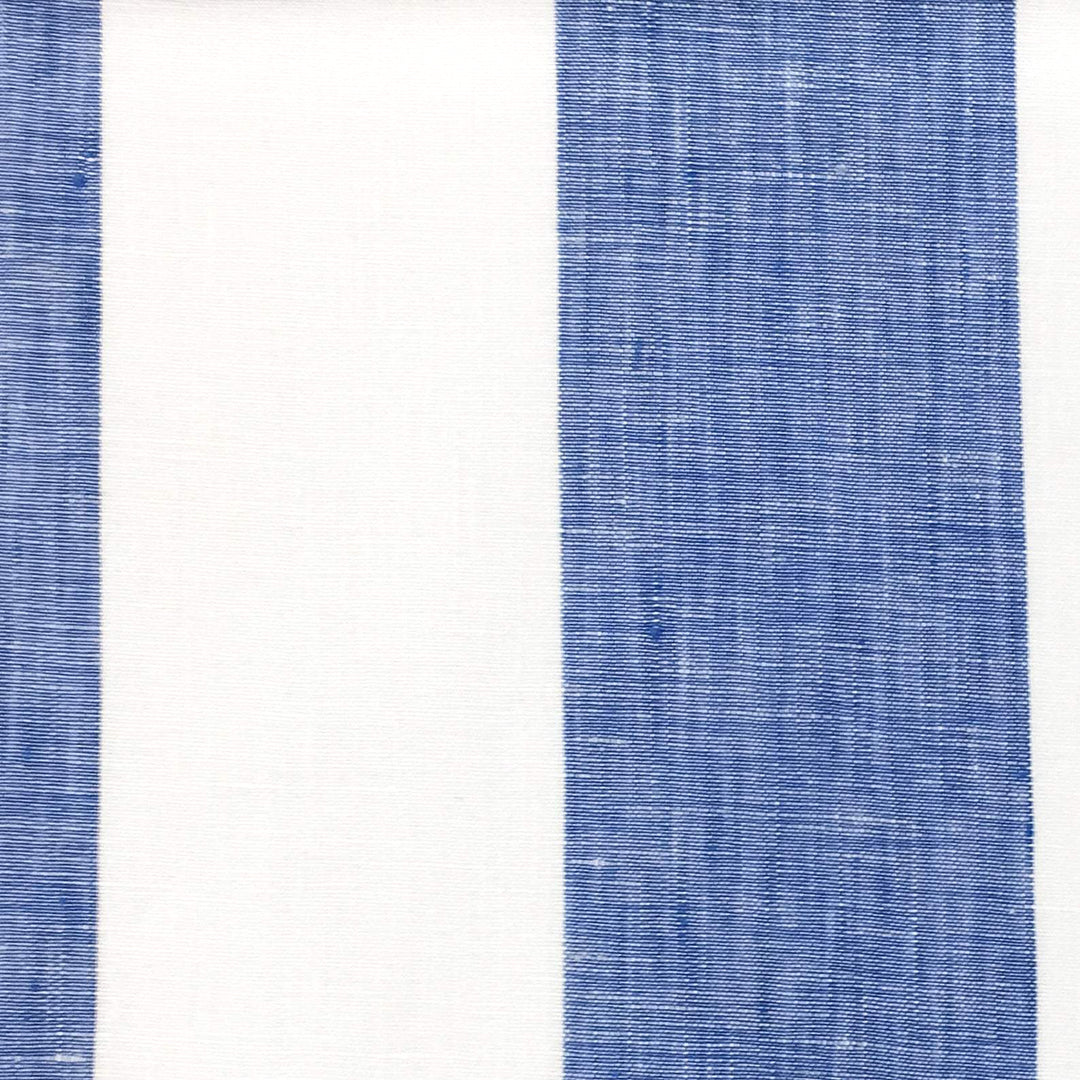 118" WIDE Blue Lanshire Pure 100% Linen Stripe Fabric