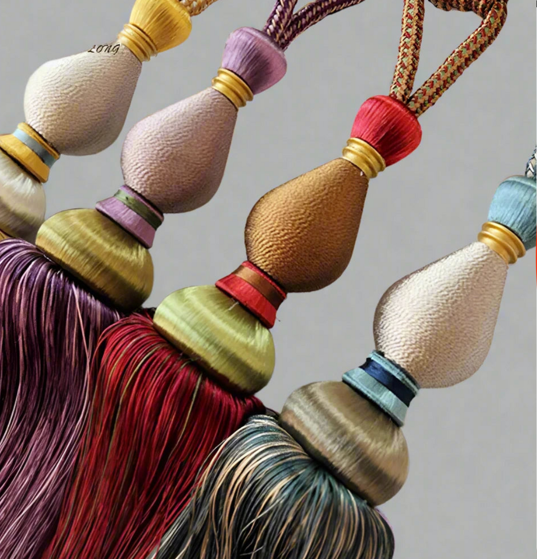 6 COLORS / Pixie Decorative Curtain Drapery Holdback Tieback / PAIR