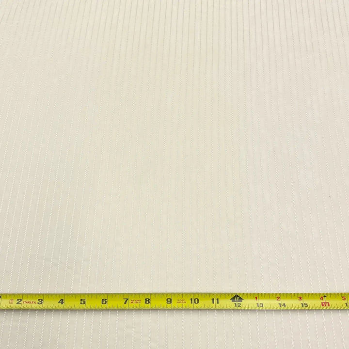 108" Light Brown Striped Geometric Sheer Fabric