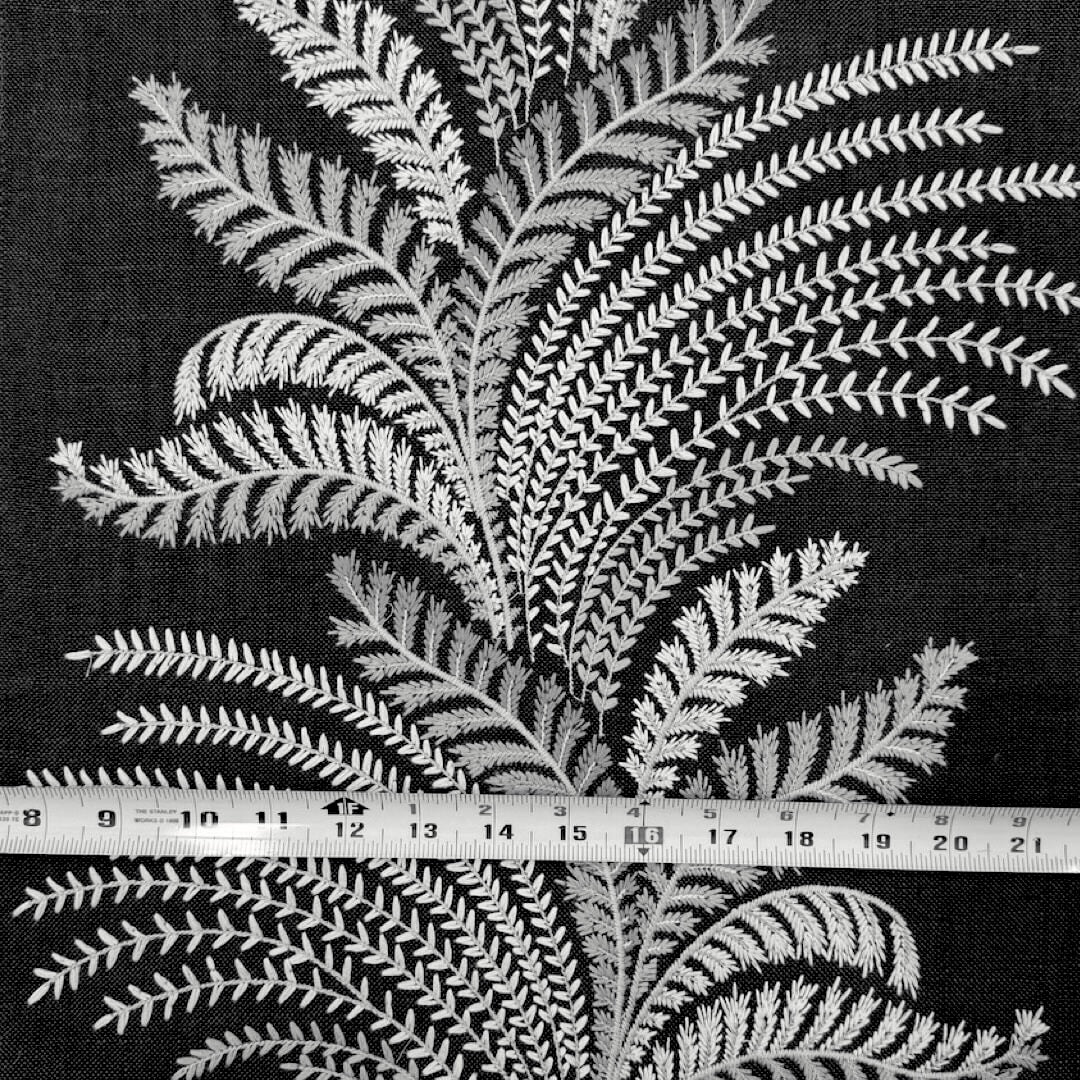 Louisville Sage Green Embroidery Blended Linen Fabric