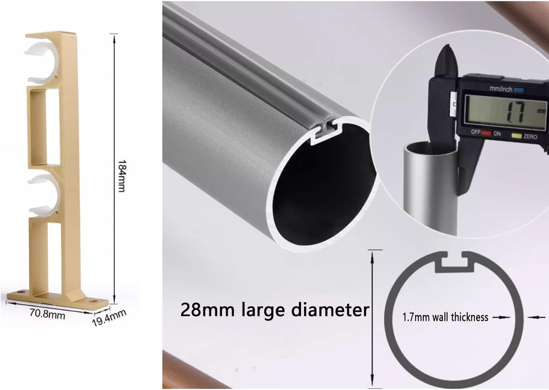 Archid Double Curtain Rod Pole