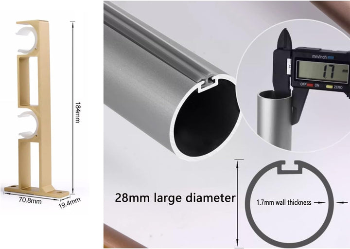 Archid Double Curtain Rod Pole