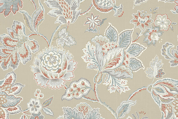 4 COLORS / Adelina Flower Cotton Linen Fabric