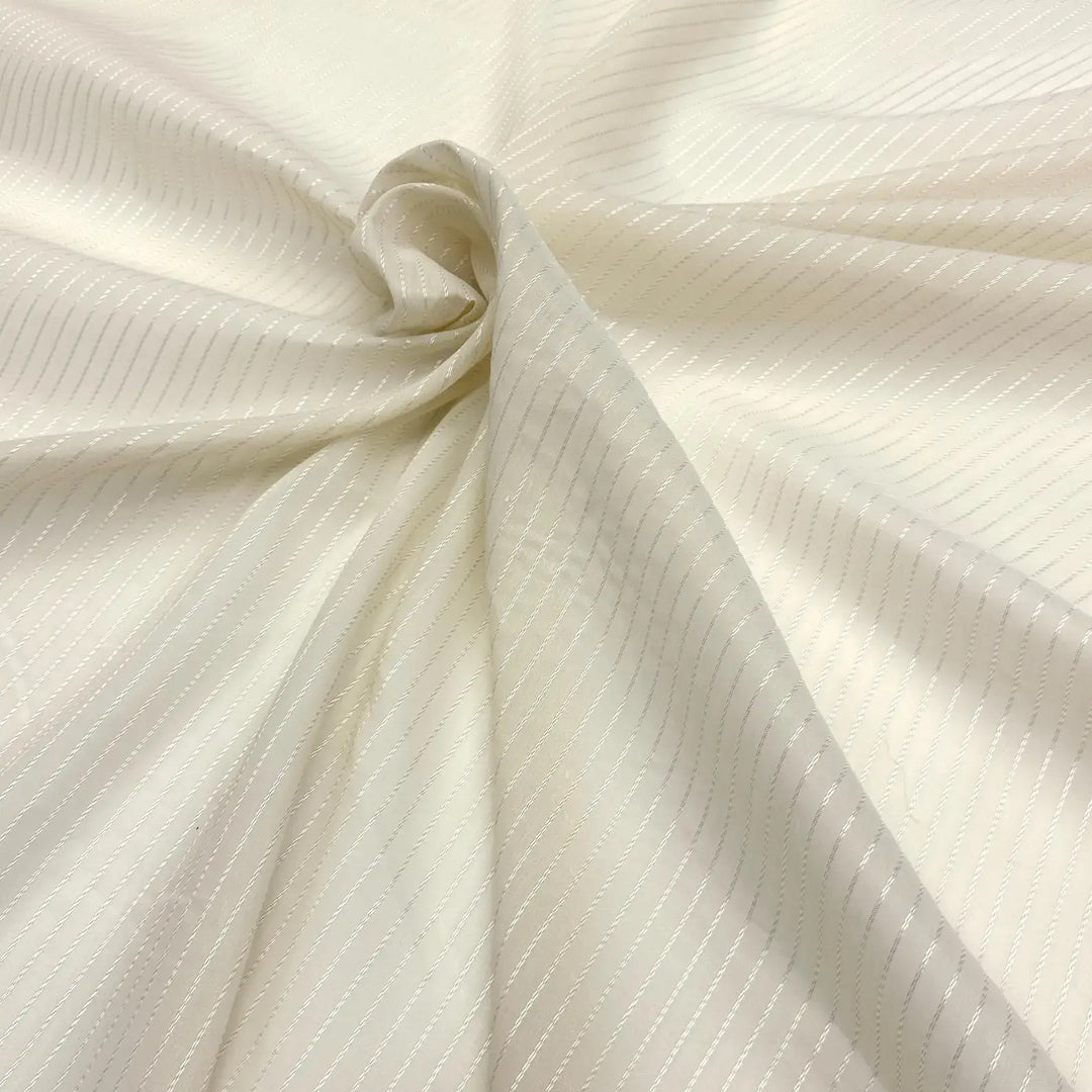 108" Light Brown Striped Geometric Sheer Fabric