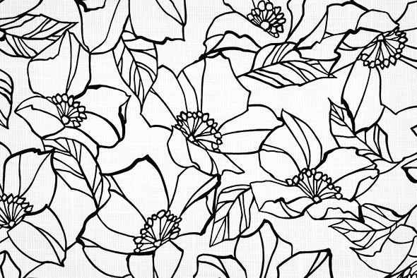 3 COLORS / Astrid Geometric Floral 100% Cotton Fabric