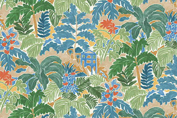 4 COLORS / Tahiti Jungle 100% Cotton Fabric