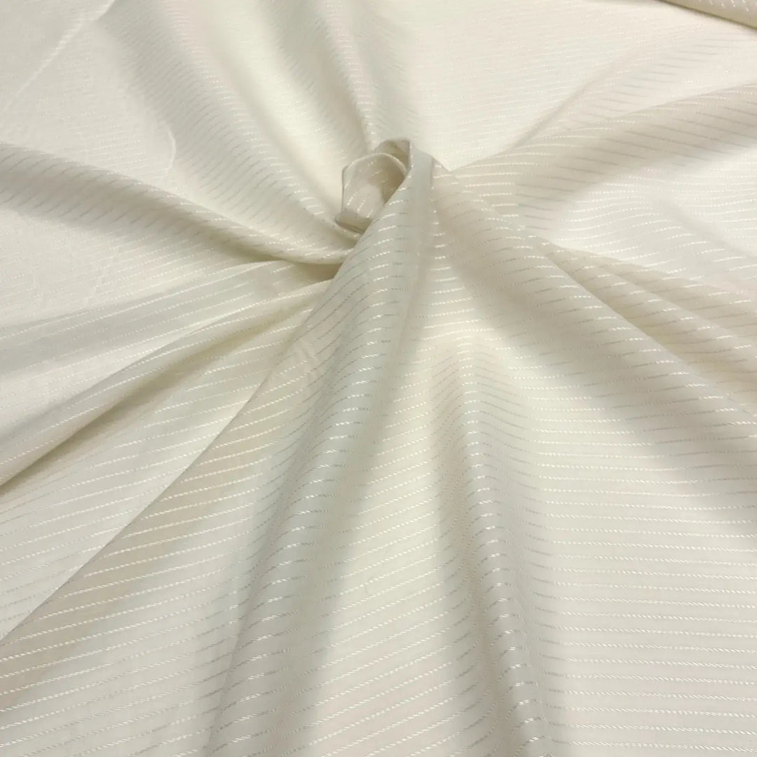 108" Light Brown Striped Geometric Sheer Fabric