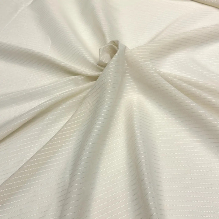 108" Light Brown Striped Geometric Sheer Fabric