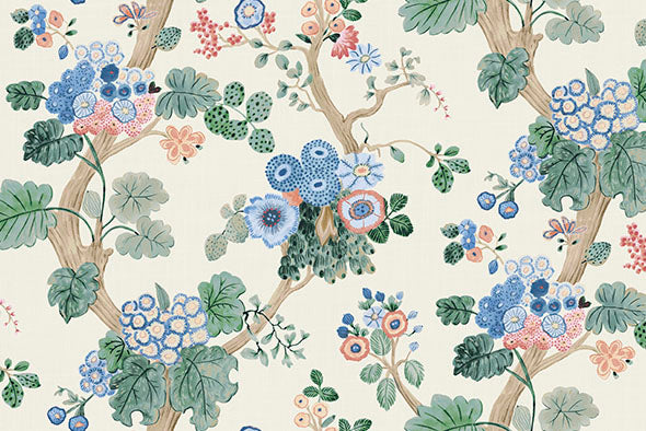 4 COLORS / Alice Bloom Garden 100% Cotton Fabric