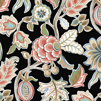 4 COLORS / Carmella Floral 100% Cotton Fabric