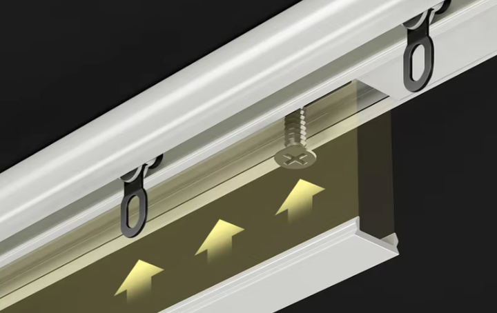 Axis Ultra-thin Silent L-Shaped Curtain Track