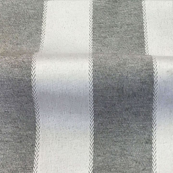 BARITON Light Gray Classic Contrasting Striped Brocade Jacquard Fabric