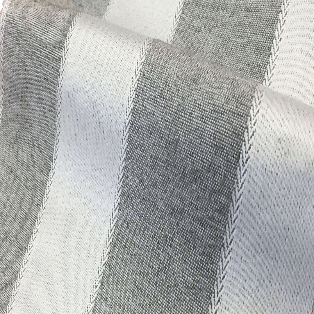 Tessuto jacquard broccato classico a righe a contrasto grigio chiaro BARITON