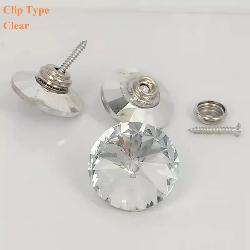 100pc Crystal Upholstery Tack Cubic Studs Nails