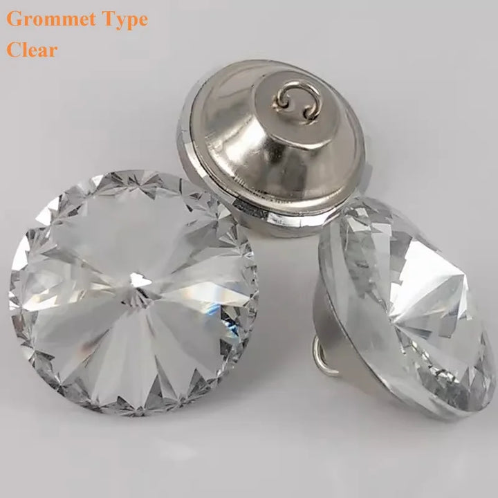 100pc Crystal Upholstery Tack Cubic Studs Nails