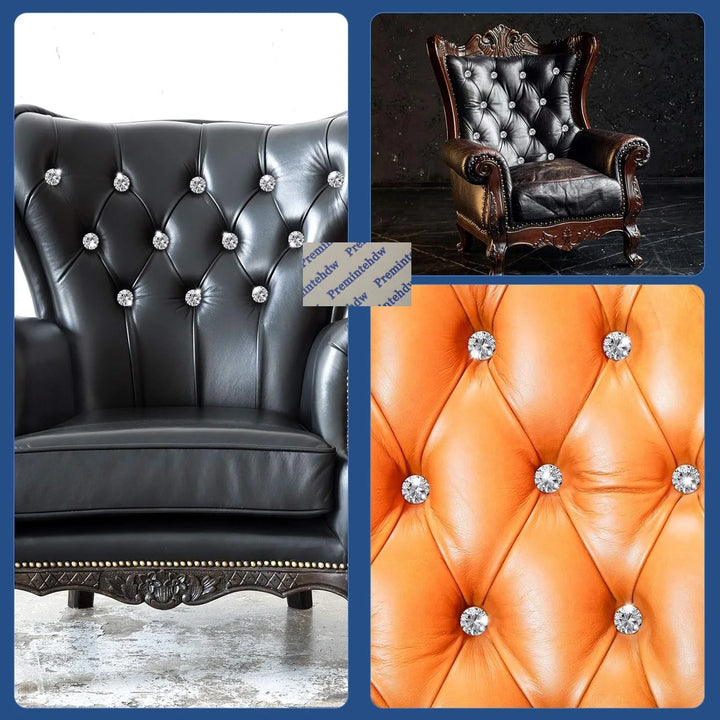 100pc Crystal Upholstery Tack Cubic Studs Nails