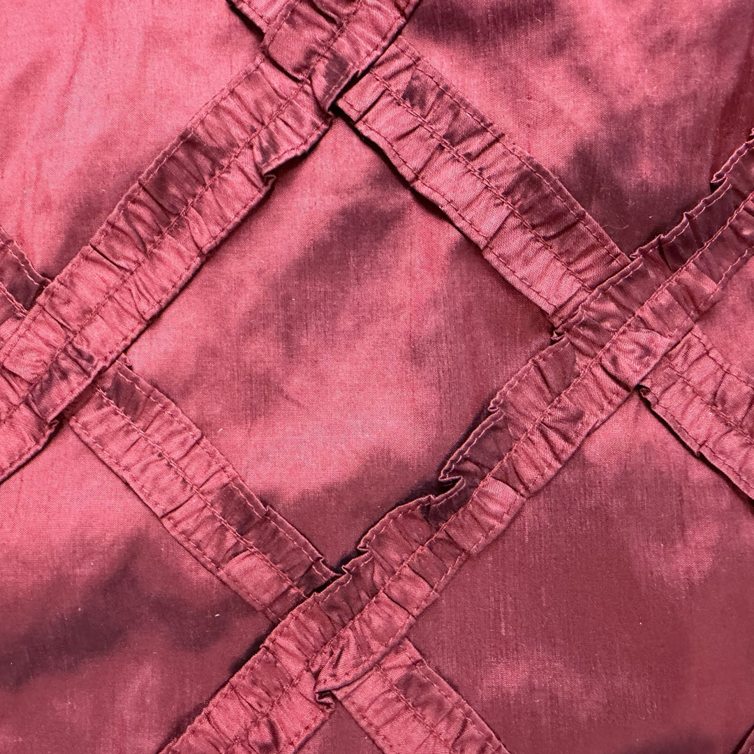 Halvora Diamond Geometric Silk Fabric in Red