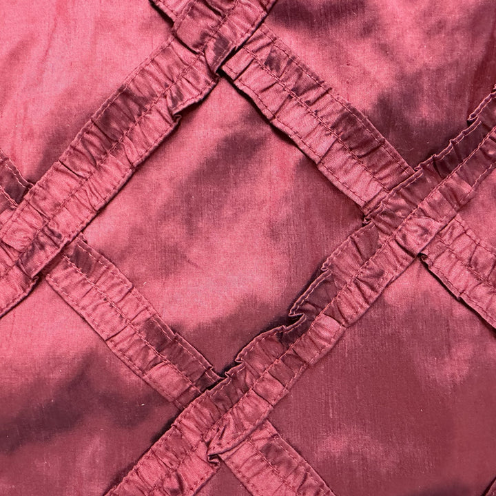 Halvora Diamond Geometric Silk Fabric in Red