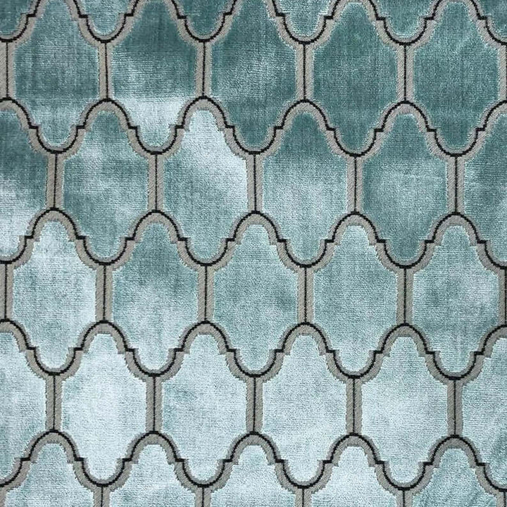 Luviaza Burnout Trellis Geometric Velvet Fabric | 5 Colors