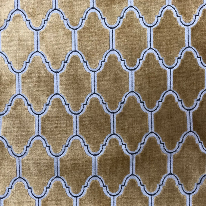 Luviaza Burnout Trellis Geometric Velvet Fabric | 5 Colors