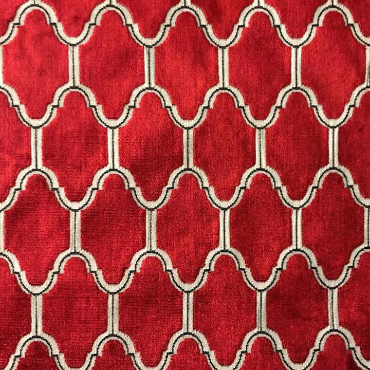 Luviaza Burnout Trellis Geometric Velvet Fabric | 5 Colors
