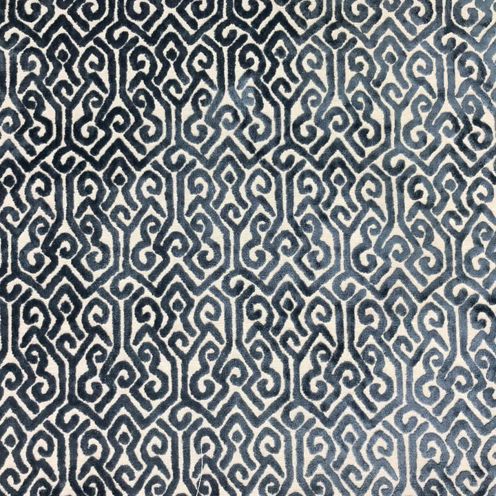 Ivera Geometric Damask Velvet Fabric | 8 Colors