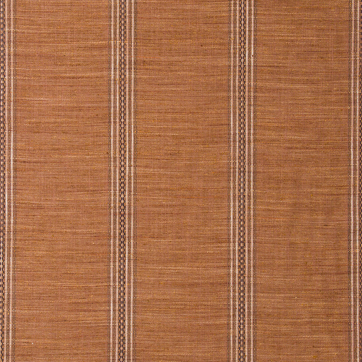 Tillbrook woven ticking stripe fabric in Canyon