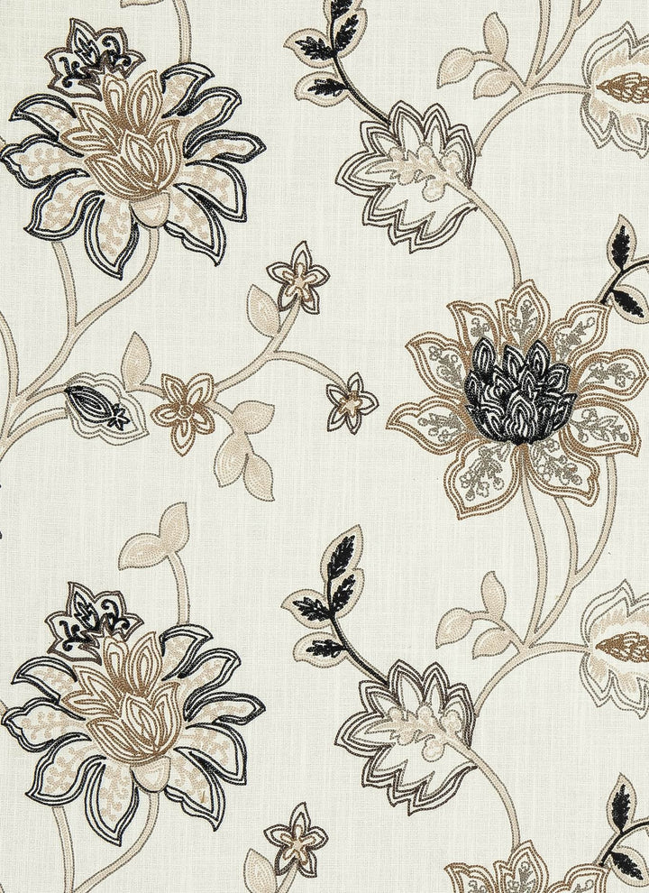 Aavira Embroidery Floral Linen Fabric |  5 Colors
