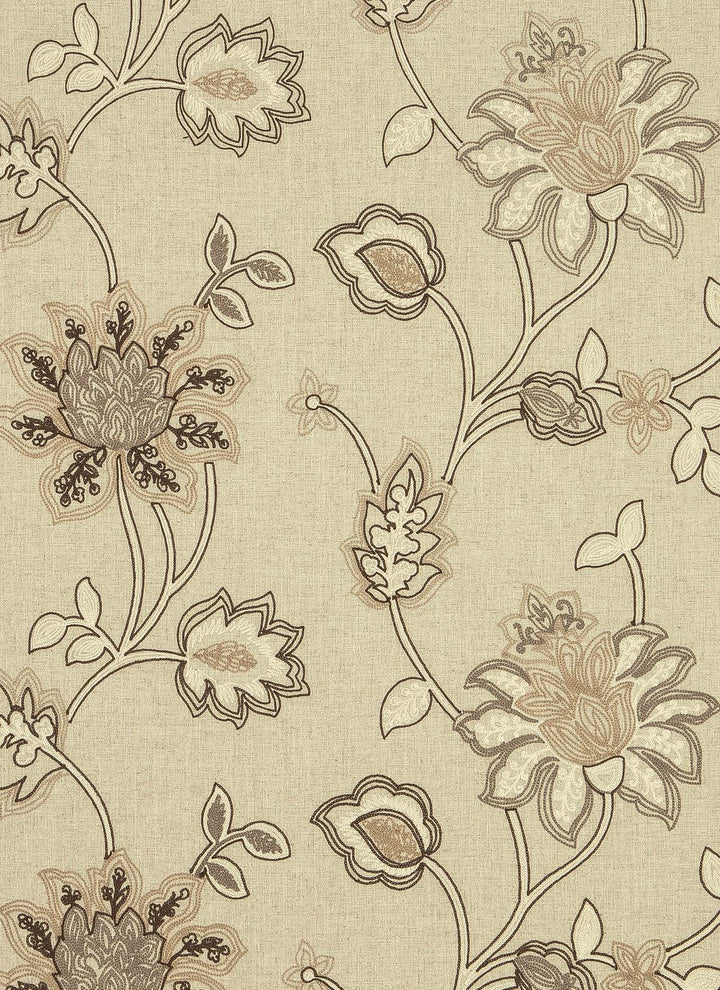 Aavira Embroidery Floral Linen Fabric |  5 Colors