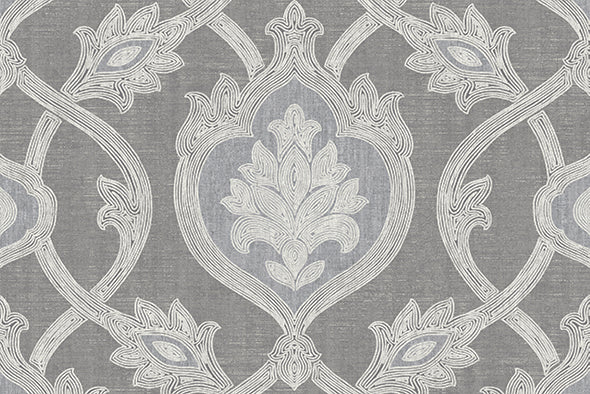 3 COLORS / Augustine Geometric Damask 100% Cotton Fabric