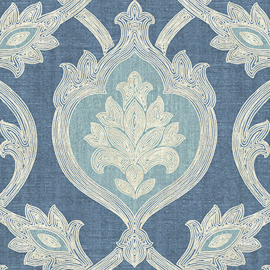 3 COLORS / Augustine Geometric Damask 100% Cotton Fabric