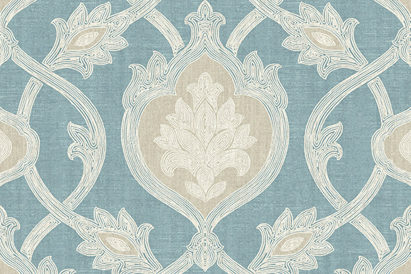 3 COLORS / Augustine Geometric Damask 100% Cotton Fabric