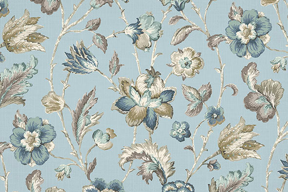 4 COLORS / Bartlett Flower Cotton Linen Fabric