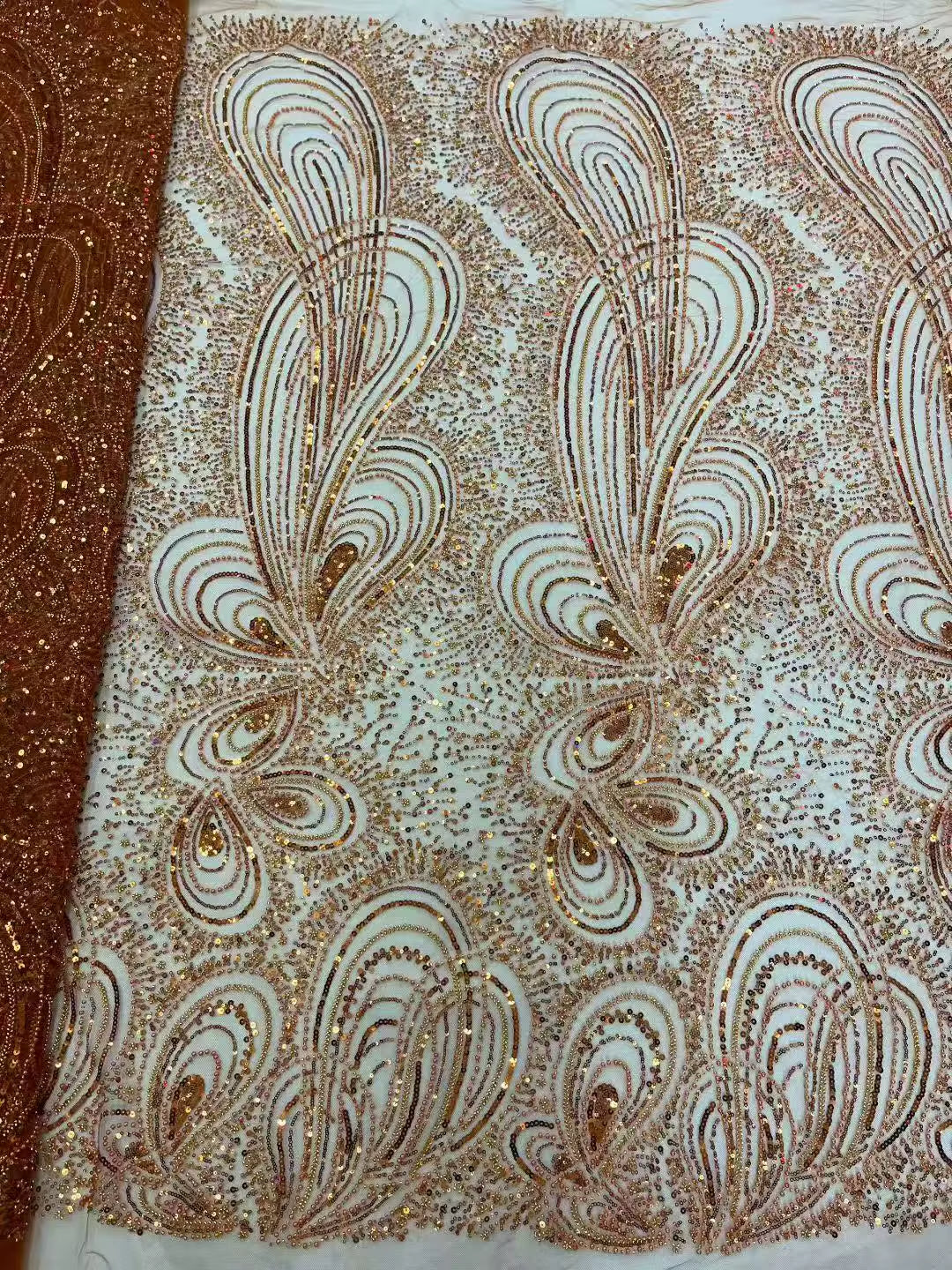 5 YARDS / 12 COLORI / Tessuto per abiti da cerimonia nuziale da sposa in pizzo scintillante con paillettes e perline ricamate Aline