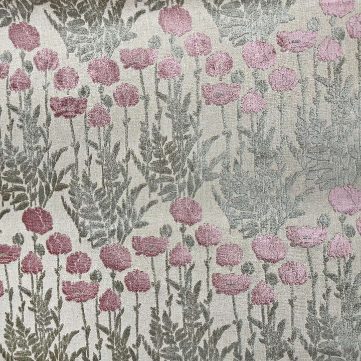 Mercer Floral Cut Velvet Fabric by the Yard | 6 Colors