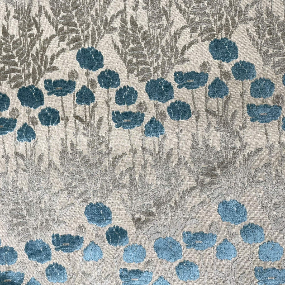 Mercer Floral Cut Velvet Fabric by the Yard | 6 Colors