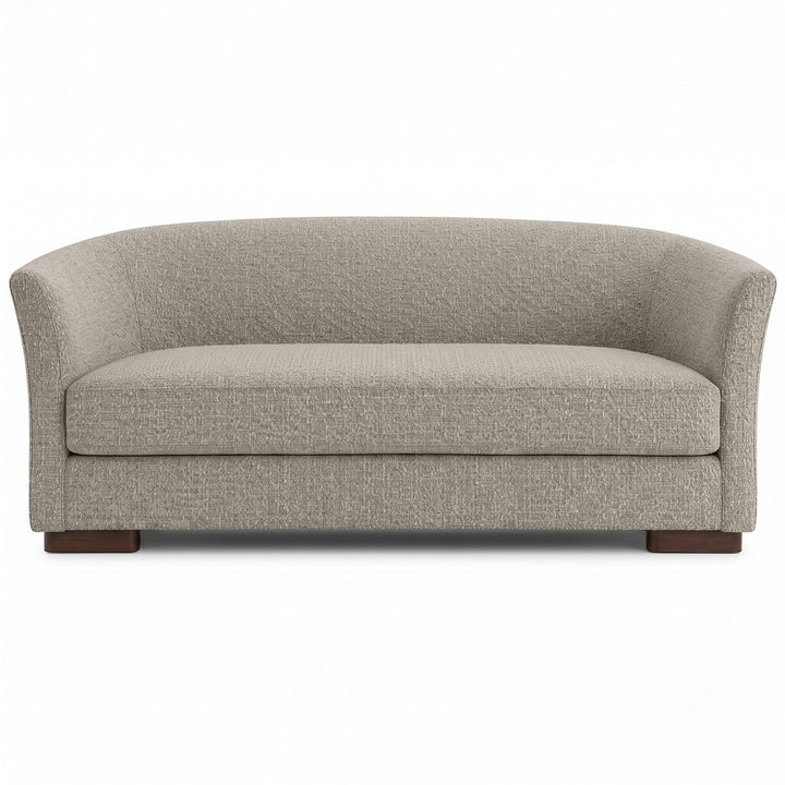 Castro Fabric in color Silver made on a sofa is a Solid Bouclé Fabric that is good for Drapery & Curtain Fabric and Upholstery Fabric
