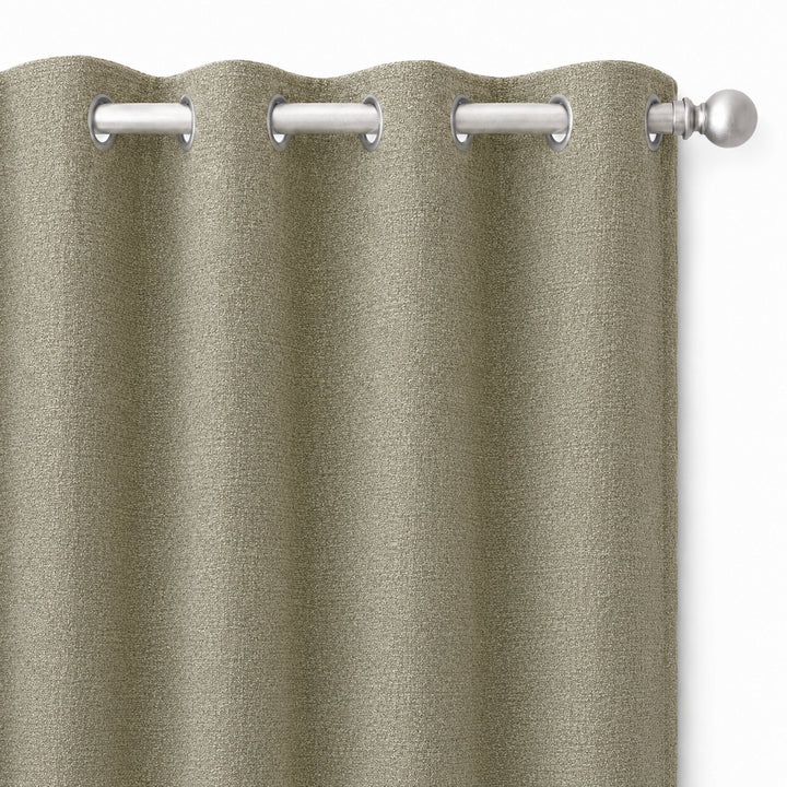 Castro Fabric in color Pewter made as a drapery is a Solid Bouclé Fabric that is good for Drapery & Curtain Fabric and Upholstery Fabric