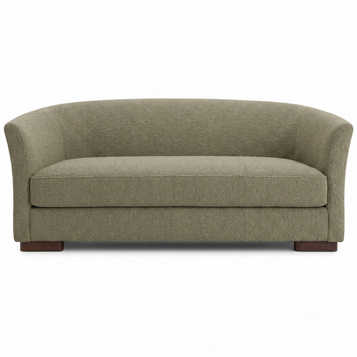 Castro Fabric in color Pewter made on a sofa is a Solid Bouclé Fabric that is good for Drapery & Curtain Fabric and Upholstery Fabric