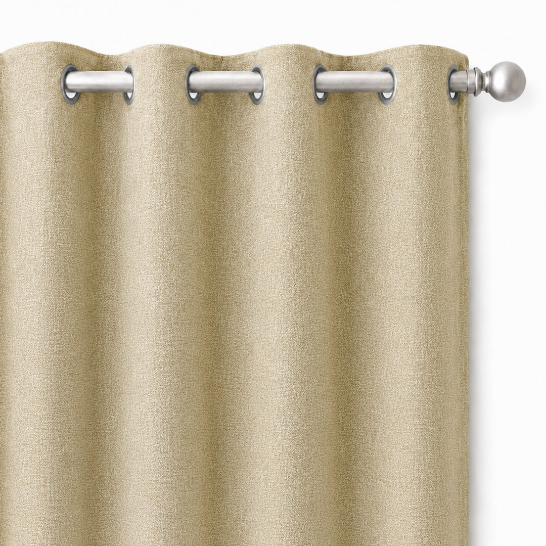 Castro Fabric in color Beige made as a drapery is a Solid Bouclé Fabric that is good for Drapery & Curtain Fabric and Upholstery Fabric