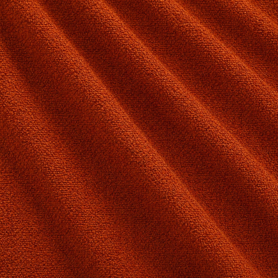 Castro Fabric in color Rust that has a wavy look is a Solid Bouclé Fabric that is good for Drapery & Curtain Fabric and Upholstery Fabric